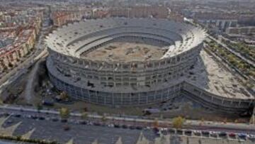 Esqueleto del Nuevo Mestalla.