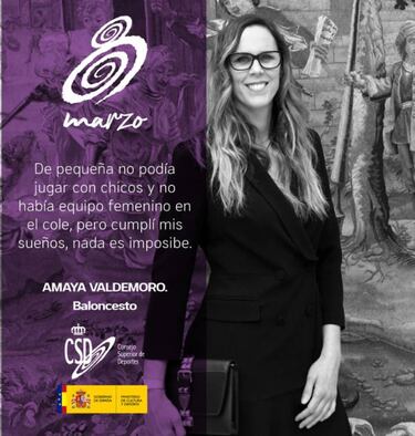 Amaya Valdemoro, rostro del CSD en el Día de la Mujer
