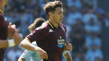 Mario Martín, jugador de Real Valladolid, ante el Celta.