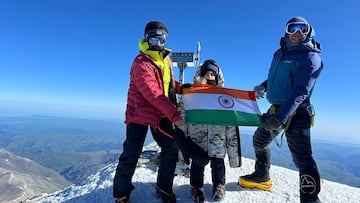 Teghbir Singh en la cima del Elbrus
