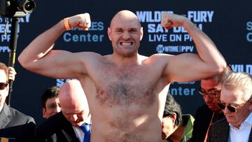 Tyson Fury, el día de pesaje antes de una pelea.