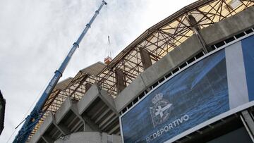 05/04/18 DEPORTIVO DE LA CORUÑA REPARACIONES OBRAS CUBIERTA DE RIAZOR