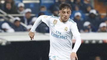 Franchu, en el partido de Copa que jugó con el equipo de Zidane en 2017.