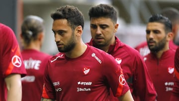 Soccer Football - International Friendly - Turkey v Moldova - Benteler Arena, Paderborn, Germany - June 3, 2021 Turkey's Hakan Calhanoglu during the warm up before the match REUTERS/Leon Kuegeler