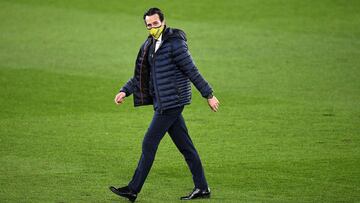 VIGO, SPAIN - JANUARY 08: Unai Emery, manager of Villarreal prior to the La Liga Santander match between RC Celta and Villarreal CF at Abanca-Balaídos on January 08, 2021 in Vigo, Spain. Sporting stadiums around Spain remain under strict restrictio