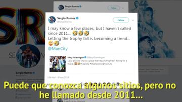 Zinchenko tira la Copa y Ramos y Gündogan se mofan en Twitter