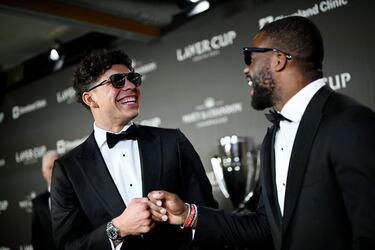 Ben Shelton y Frances Tiafoe durante la alfombra negra de la ceremonia inaugural de la Laver Cup celebrada en el Uber Arana de Berlin.