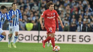 Javi Serrano, en el Real Sociedad-Atlético.