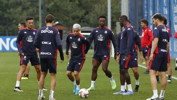 Entrenamiento Deportivo de La Coruña. Juan Gauto Bouldini Cristian Herrera