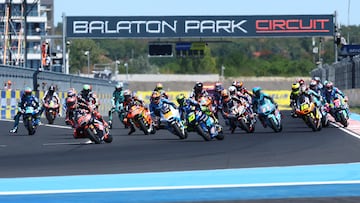 La salida de Moto2 en Hungría.