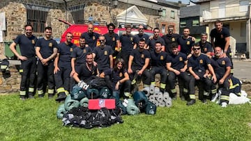 La Fundación Atlético colabora con los Bomberos Voluntarios en los incendios de León