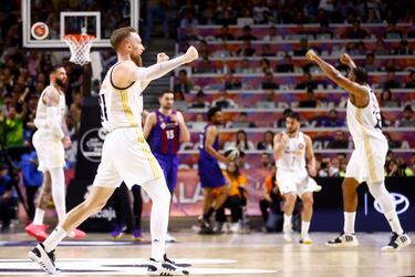 Dzanan Musa celebra la victoria tras ganar al conjunto azulgrana 96-85.
