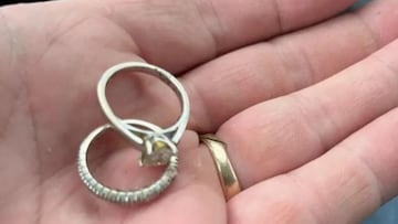Una mujer tira los anillos de boda y su pareja los recupera entre las 18 toneladas de basura de un vertedero: “Estaba bastante optimista”