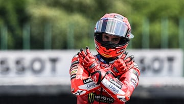 Marc Márquez con la Ducati de MotoGP.