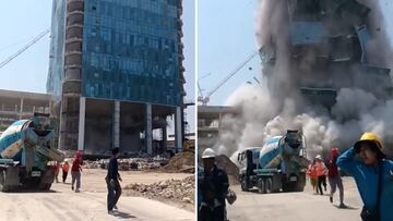 Colapsa un rascacielos en Bangkok tras un terremoto de magnitud 7,8: la escena es aterradora