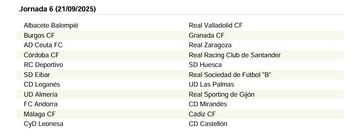 El calendario de LaLiga Hypermotion 25/26