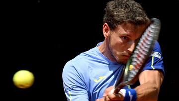 El tenista español Pablo Carreño, durante su partido ante Karen Khachanov en el Masters 1.000 de Roma.