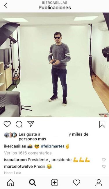 Casillas recibe mensajes de sus excompañeros: "Presidente"