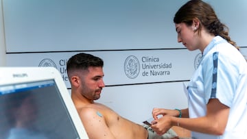 Areso durante las pruebas médicas de esta mañana.