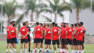 El equipo, en un entrenamiento.