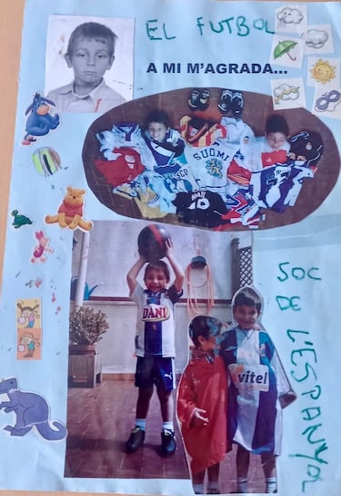 No hay duda de que era perico desde que nació: "Soy del Espanyol", escribió Ramon Terrats en un trabajo para la escuela.