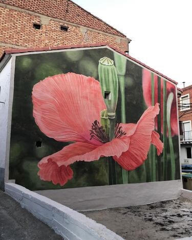 Este mural se creó en agosto de 2024 y está situado en la Av. Gregorio Berisa, nº 17, Azagra, Navarra. 