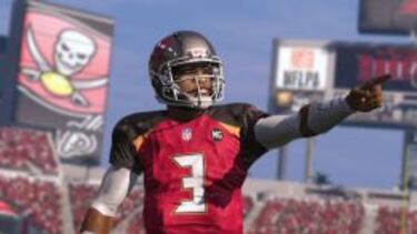 Jameis Winston con los Tampa Bay Buccaners en el videojuego Madden NFL.