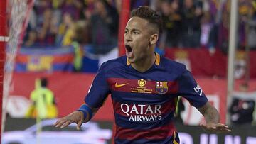 El futbolista brasileño Neymar, durante un partido con el Barcelona.