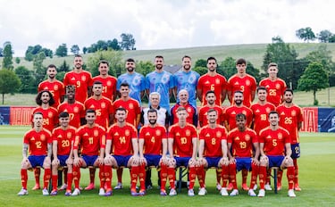 Fotografía oficial de la selección española de fútbol para la Eurocopa 2024 celebrada en en Alemania desde el 14 de junio al 14 de julio de 2024.