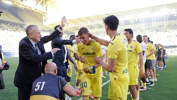 25/05/25 VILLARREAL
ESTADIO LA CERAMICA CELEBRACION CLASIFICACION CHAMPIONS LEAGUE PASILLO HOMENAJE DANI REQUENA