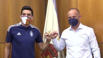 Fran Gámez, junto al presidente Christian Lapetra.