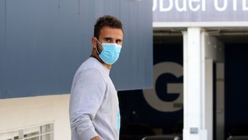Orlando Sá ayer en La Rosaleda.