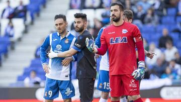 Fernando Pacheco durante un duelo entre el Espanyol y el Alavés.