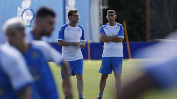 Hidalgo sube esta semana la intensidad de los entrenamientos del Deportivo.
