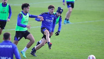Iker Benito junto a Nacho Vidal en un entrenamiento anterior.