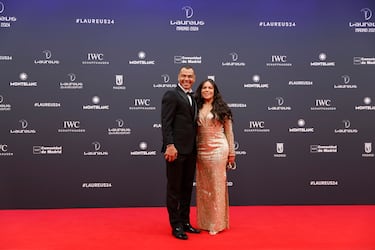 El exfutbolista brasileño Cafú y su pareja. 