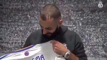 ¿Qué es el Madrid para Benzema?
Mira a la camiseta y deja una frase que va a emocionar
