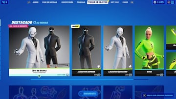 Los objetos de los secuaces de SOMBRA y ESPECTRO aparecen en la sección "Destacado" de la tienda
