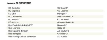 El calendario de LaLiga Hypermotion 25/26