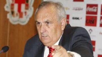 El presidente del la U.D. Almeria Alfonso Garcia.