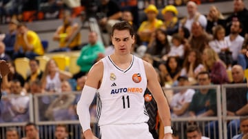 Mario Hezonja, alero del Real Madrid, durante las semifinales de la Copa 2025 ante el Dreamland Gran Canaria.