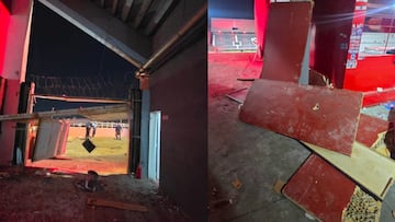 Graves daños en el estadio de Independiente tras los sucesos violentos ante la U de Chile