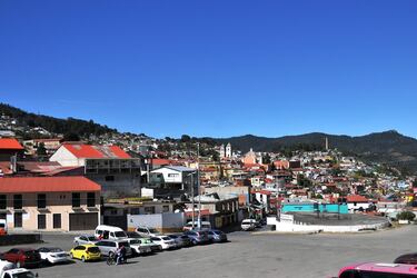 Vista general de la ciudad Mineral del Monte, cuna del fútbol en México, situada cerca de Pachuca. 