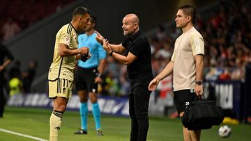 Paco López durante un partido.