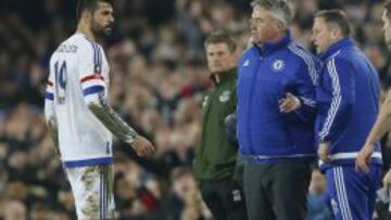 Hiddink: "Diego Costa tiene
que controlarse y él lo sabe"