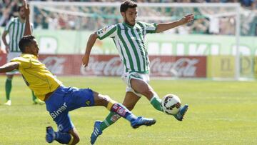 Dani Pacheco en un partido contra Las Palmas.