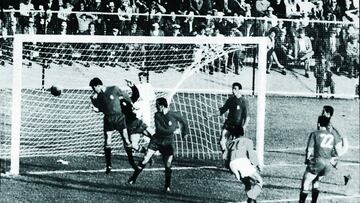 Gol de cabeza de Amarildo, en el Brasil-España (2-1) del Mundial de Chile 62.