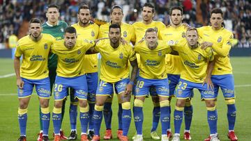 El once de Las Palmas contra el Real Madrid.