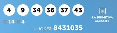 La Primitiva: comprobar los resultados del sorteo de hoy, lunes 7 de julio 