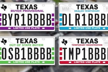 Texas cambia sus placas temporales: qué significa cada color y qué indica cada una